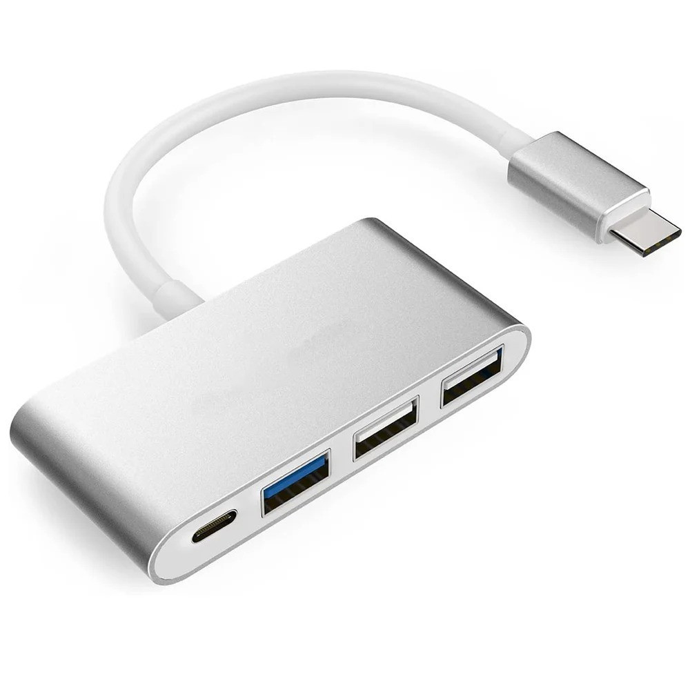 4-in-1 USB C Hub with Type C Adapter,MCY Thunderbolt 3 Multiport Adapter Compatible with MacBook Pro XPS and Other Type C Laptops 
