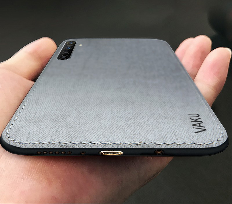 Vaku ® Oppo Realme XT Luxico Series Hand-Stitched Cotton Textile Ultra  Soft-Feel Shock-proof Water-proof Back Cover