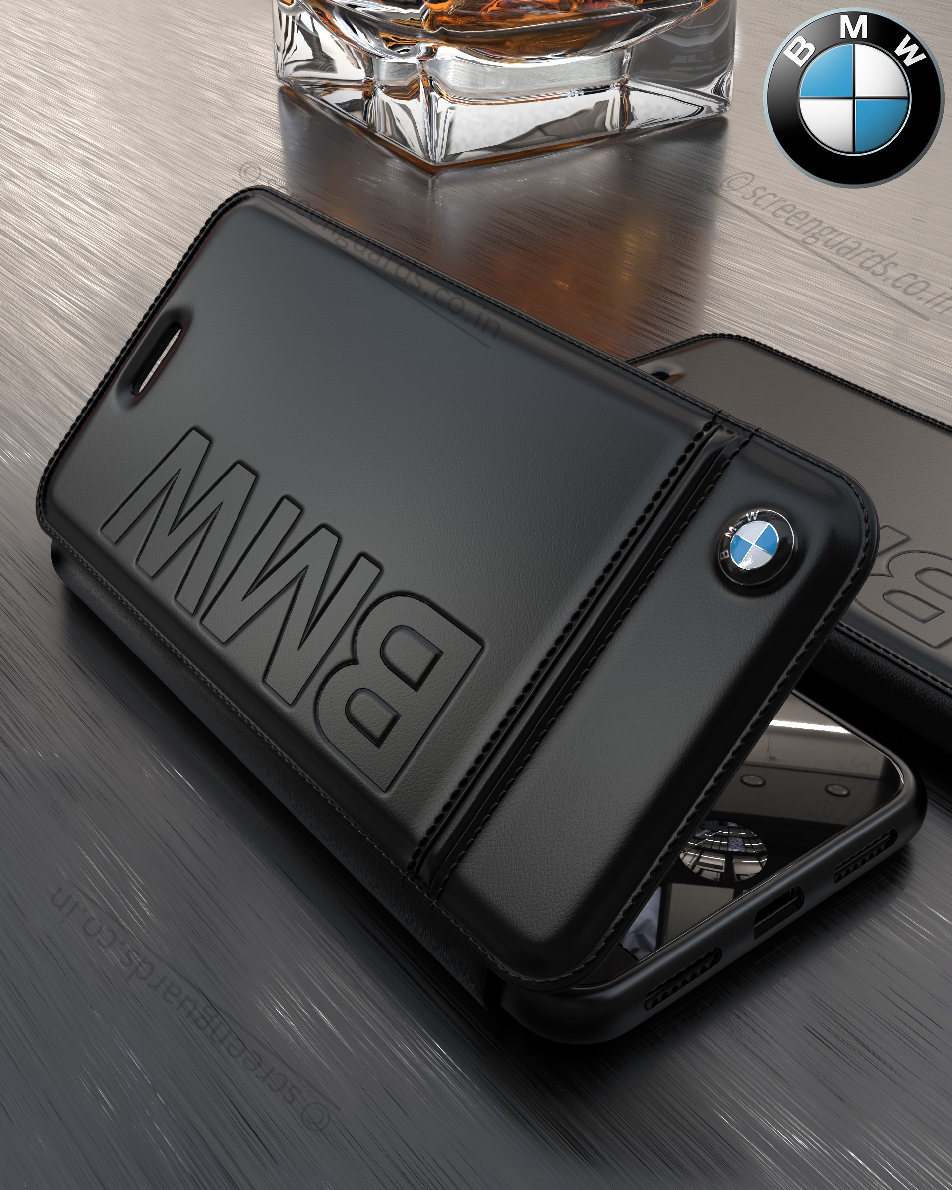 BMW ® Apple iPhone 8 Flip Official Racing Leather Case Limited Edition