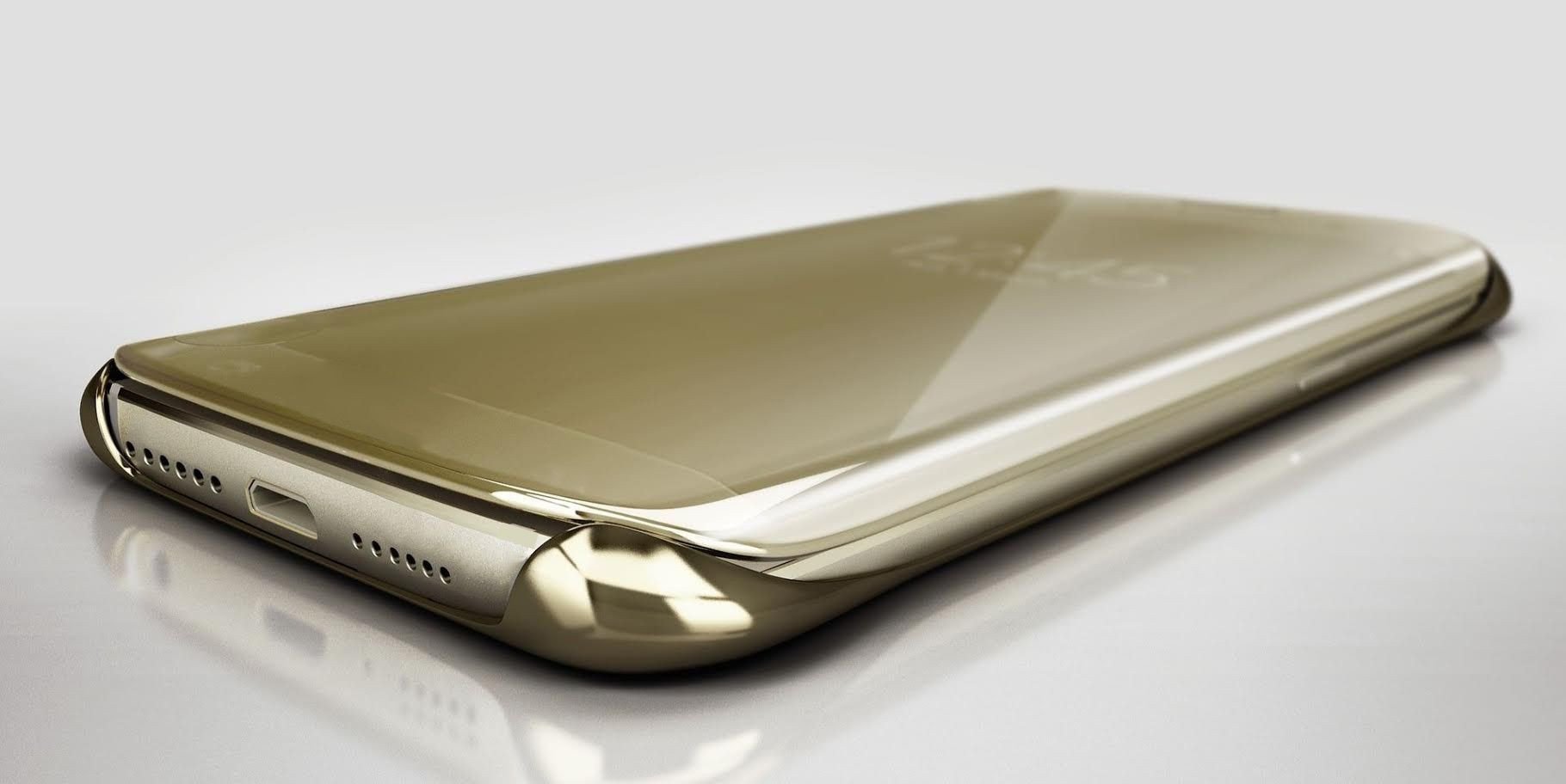 Vaku ® Xiaomi Redmi Y2 Mate Smart Awakening Mirror Folio Metal Electroplated PC Flip Cover ...