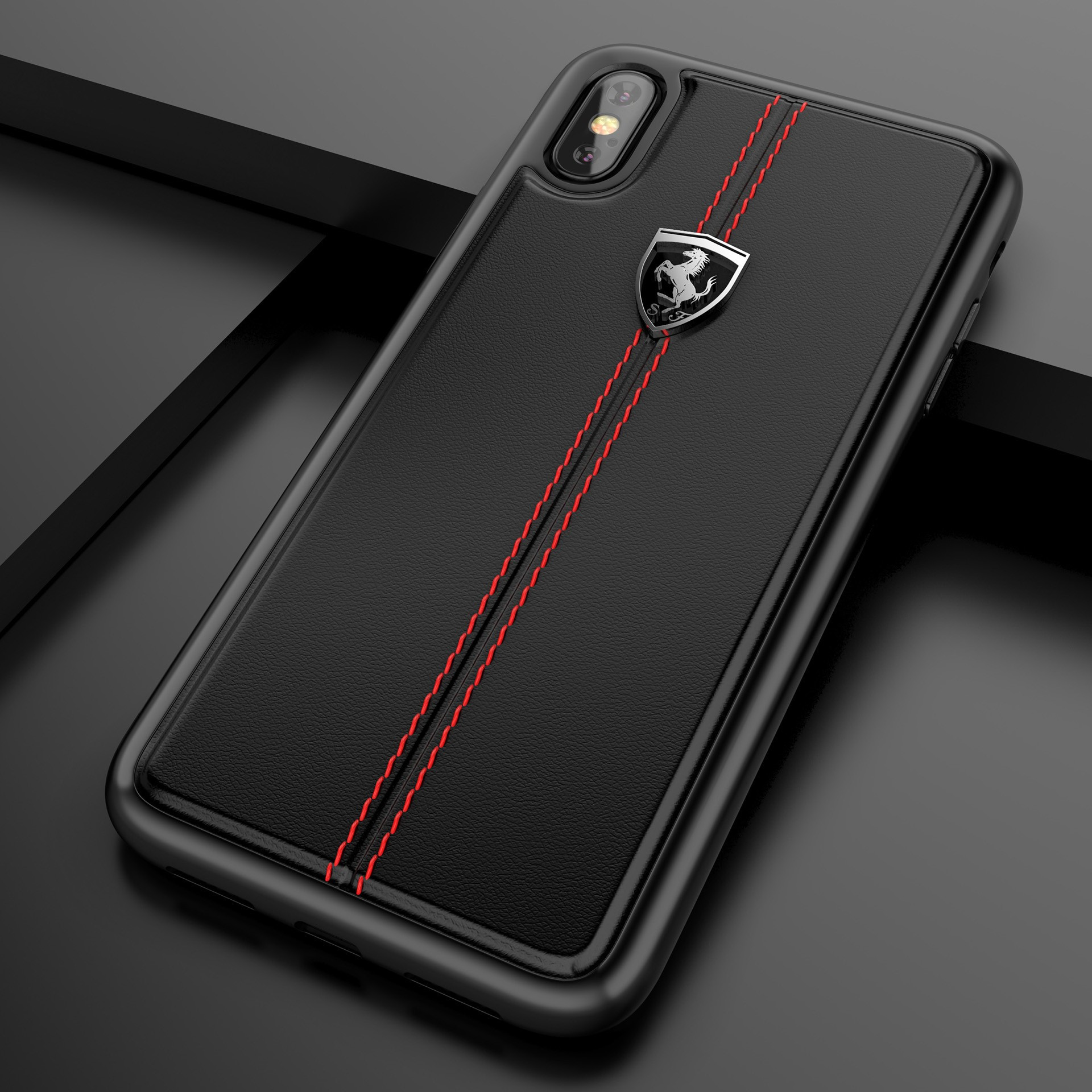 Ferrari Â® Apple iPhone XS Max Vertical Contrasted Stripe