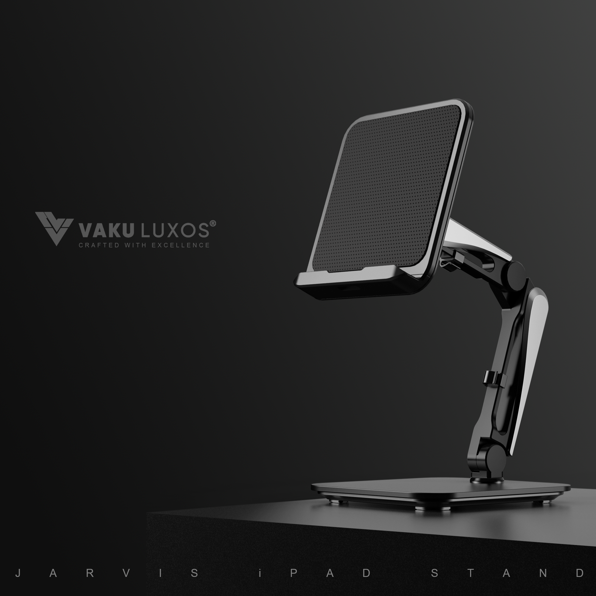 VAKU ® Jarvis ABS Aluminum Tablet Stand, Folding iPad Stand with