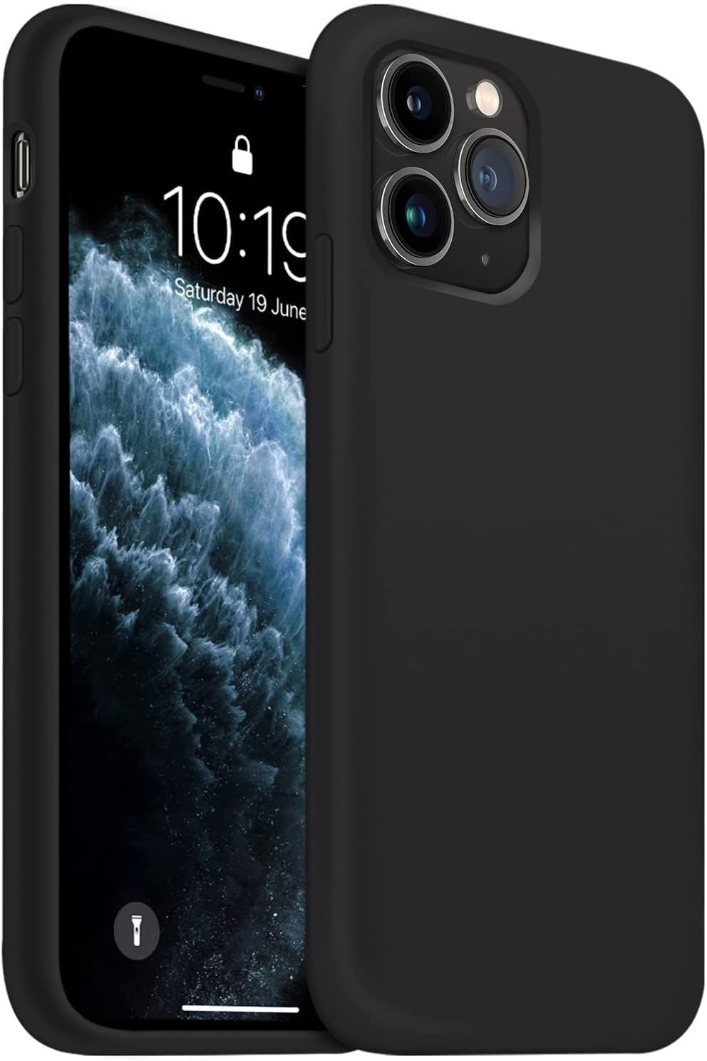 Celly Cover Volcano Per IPhone 11 Pro Max – Custodia Rigida Trasparente Con Bordi Gommati Rossi