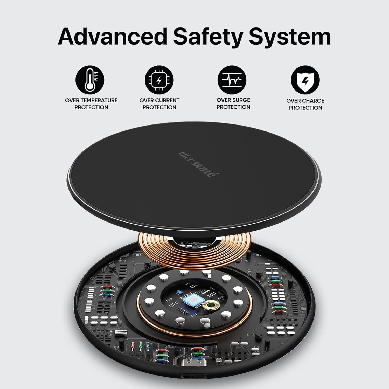 eller sante ® 15W Wireless Charger Albany Frosted Fast Charging