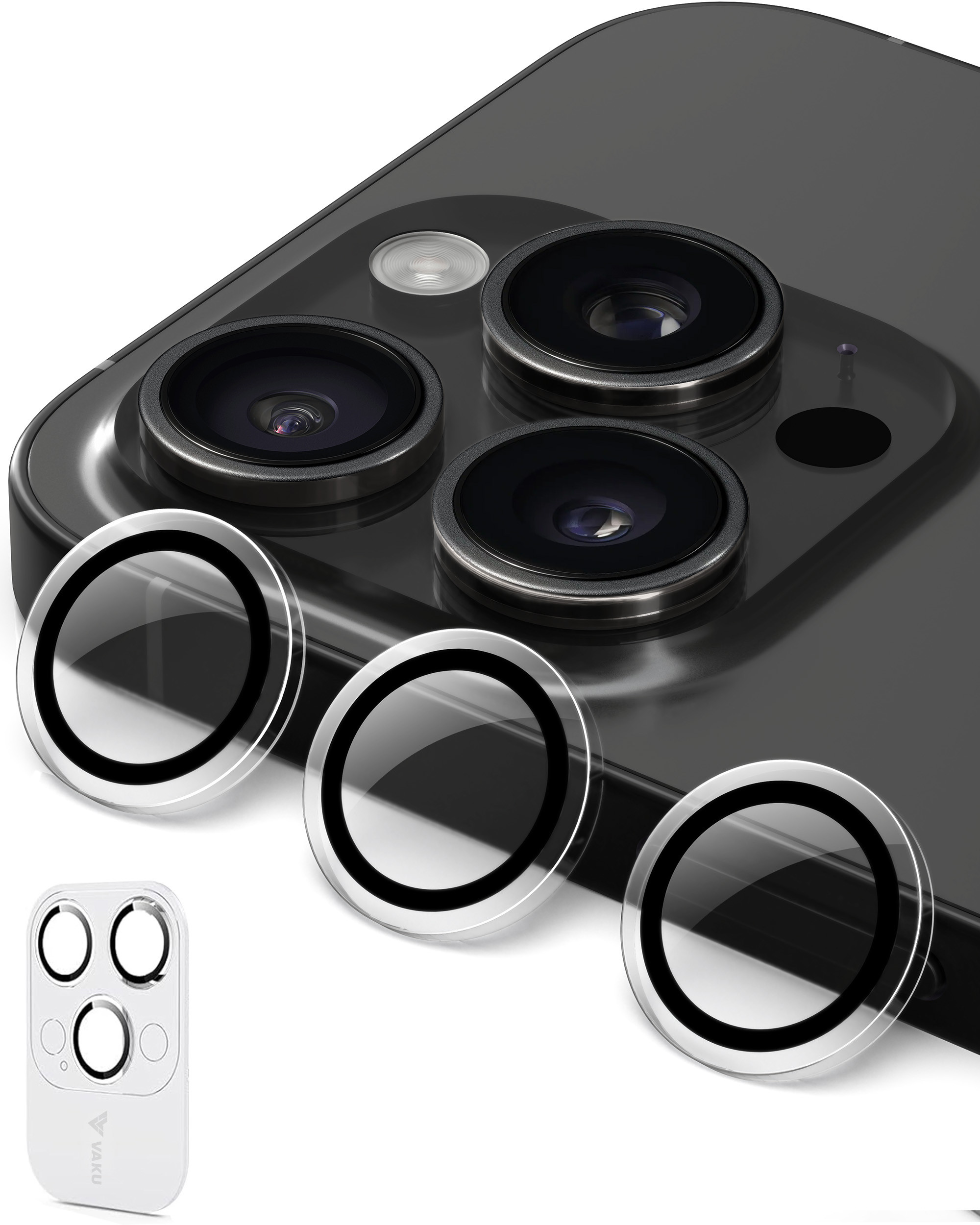 Vaku ® Apple iPhone 16 Pro Max Metal Camera Lens Protector Anti