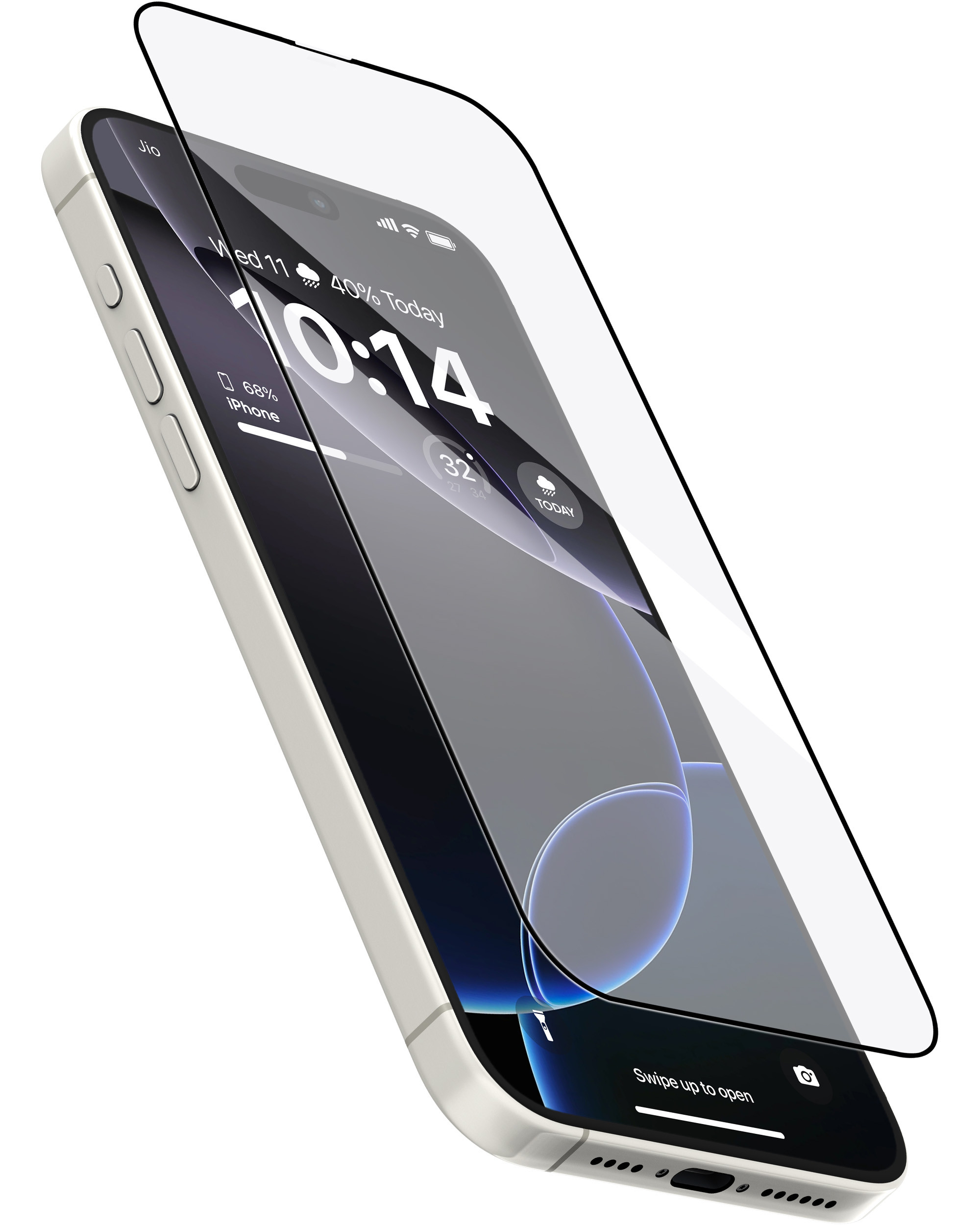 Tempered Glass Protector Rubber Phone Screen Protector Vaku ® 3in1