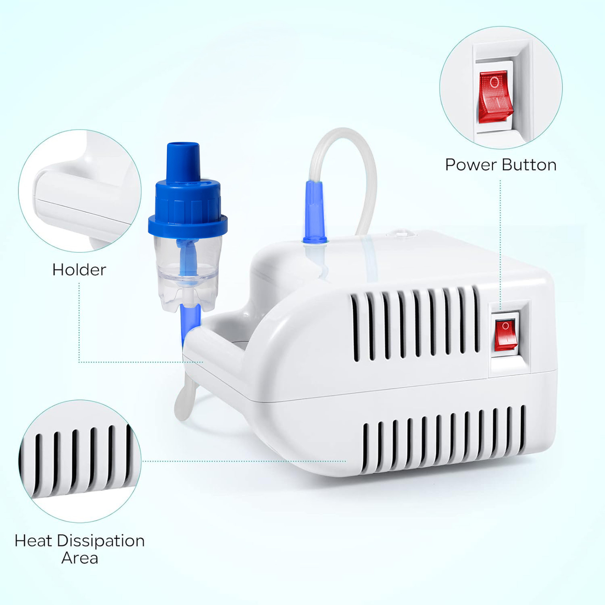 DR VAKU ® Aeromist Nebulizer with intelli-Q Portable Compressor ...