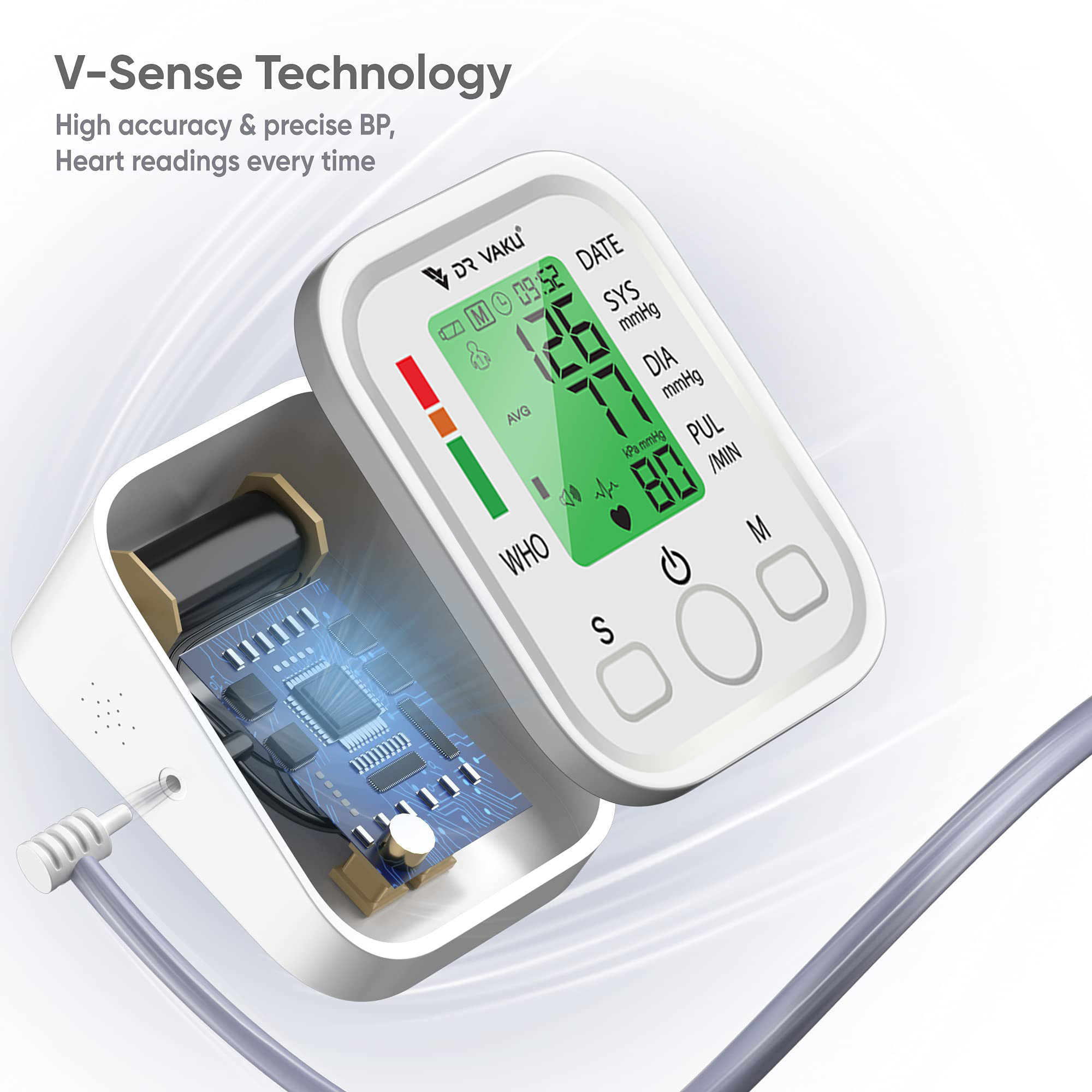 DR VAKU® Blood Pressure Monitor FDA Approved Automatic Upper Arm BP ...
