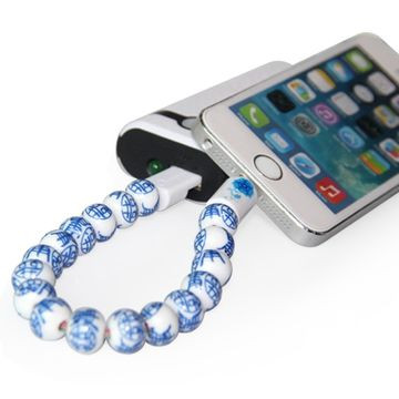Beads Bracelet Cable  Micro USB Android  iPhone  Type C  Charging