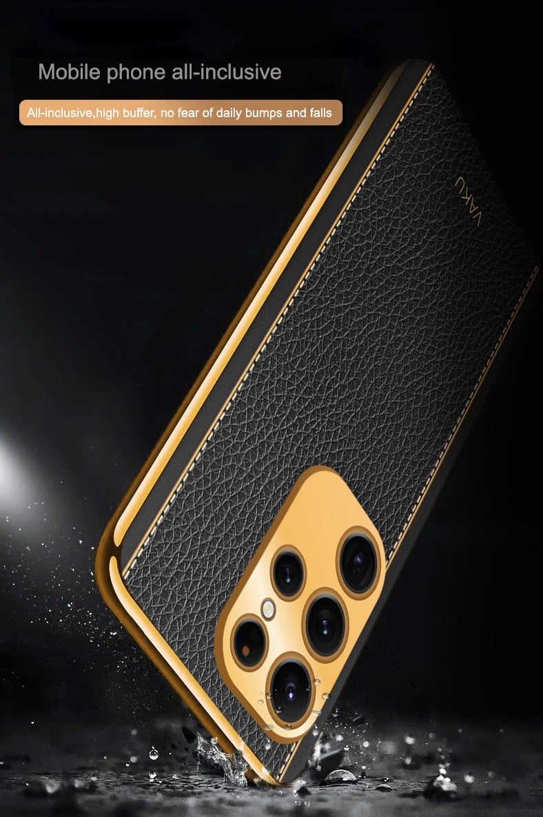 Vaku ® Samsung Galaxy S22 Ultra Cheron Leather Electroplated Soft TPU Back  Cover - Galaxy S22 Ultra - Samsung - Mobile / Tablet - Luxurious Covers