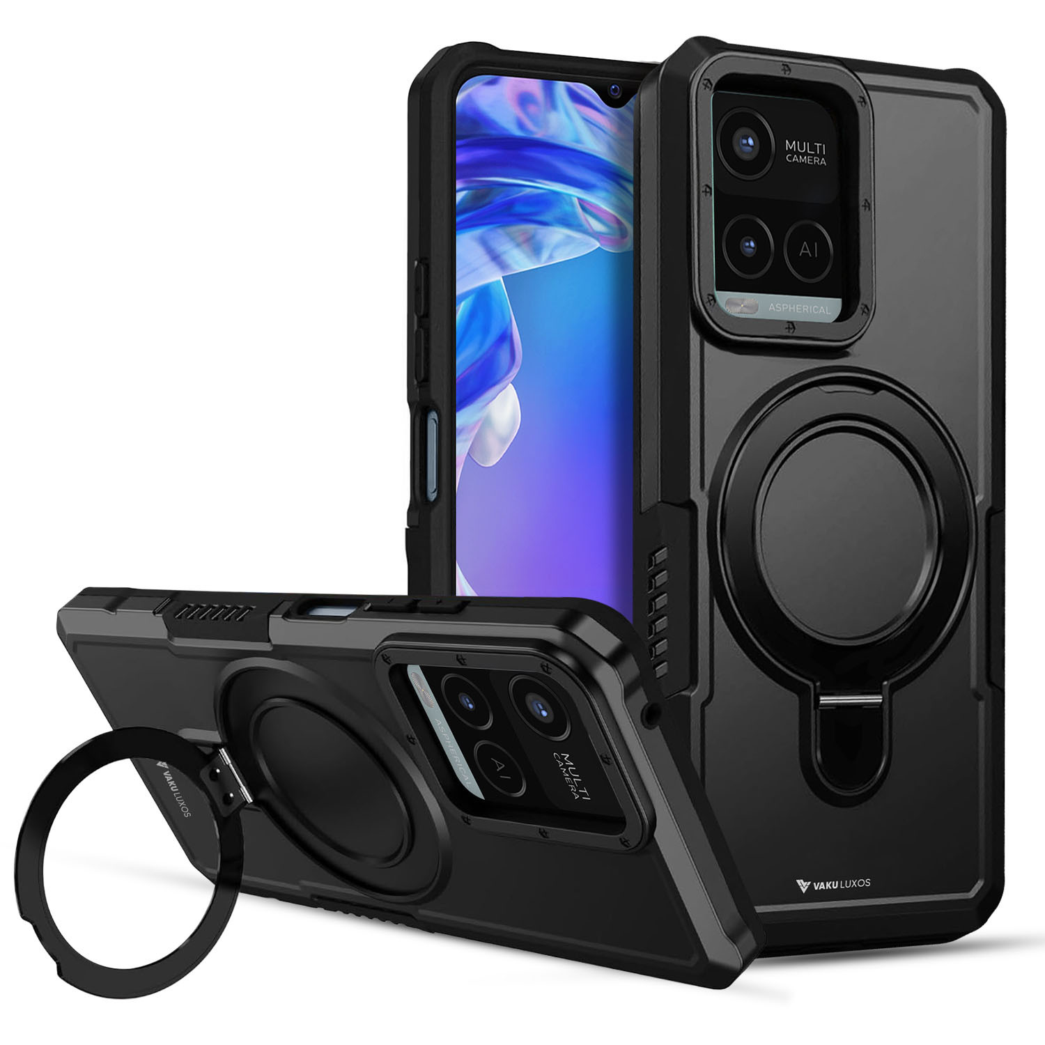 Vaku ® Vivo Y21 Astor Military Grade Armor Protective Case with