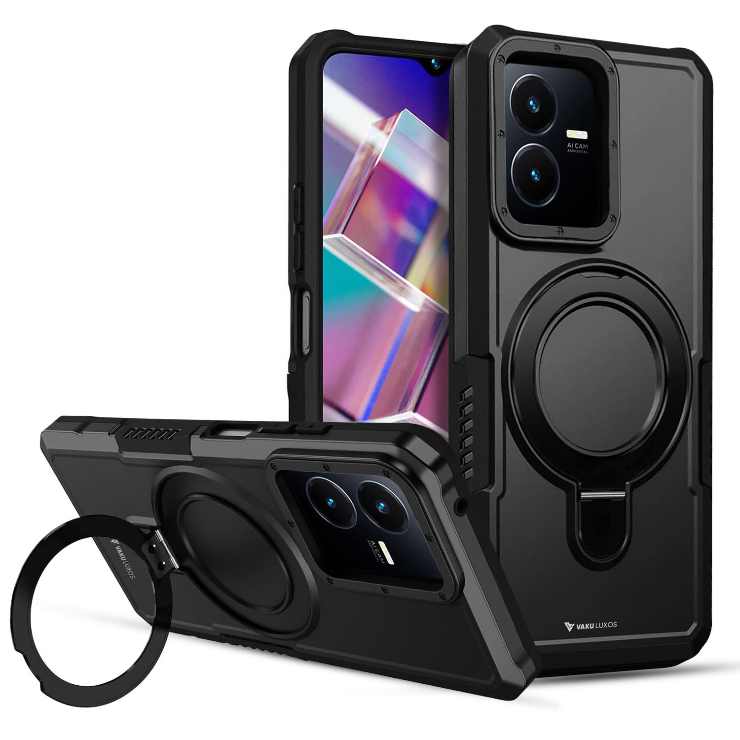 Vaku ® Vivo Y22 Astor Military Grade Armor Protective Case with