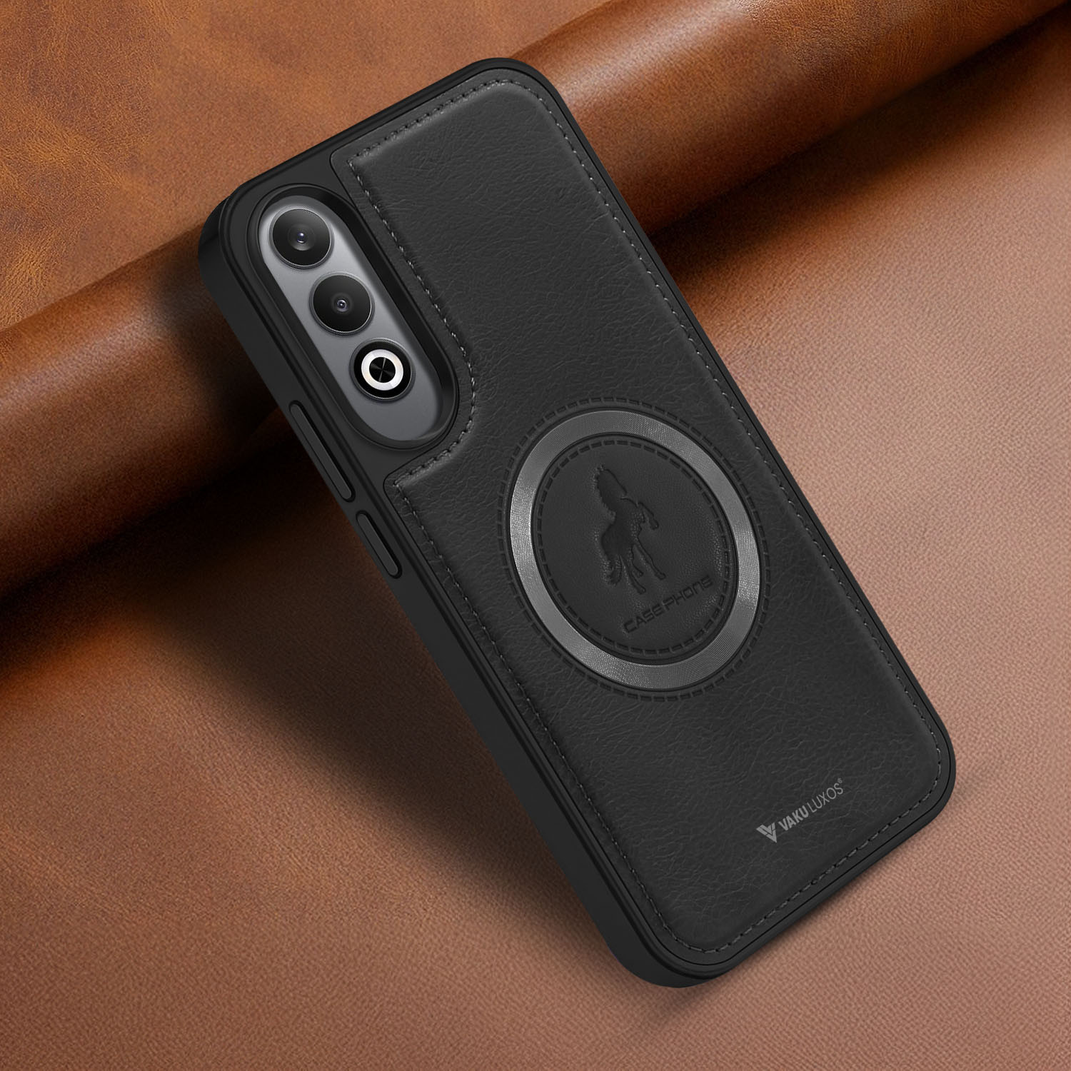 Vaku ® OnePlus Nord CE4 Astrid Luxury PU Leather Electroplated Magnetic  Magsafe Shockproof Bumper Protective Back Cover