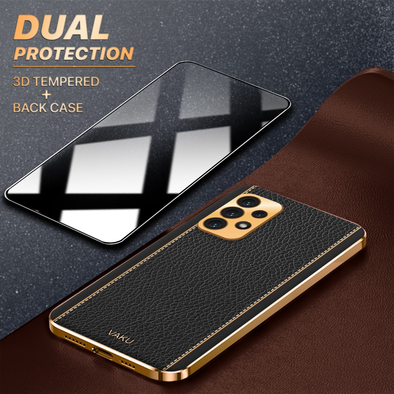 Electroplated Glass Protect Phone Case Back Cover for Samsung