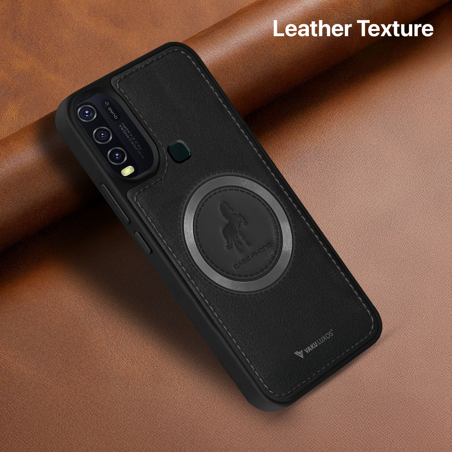 Vaku ® Vivo Y30 Astrid Luxury PU Leather Electroplated Magnetic