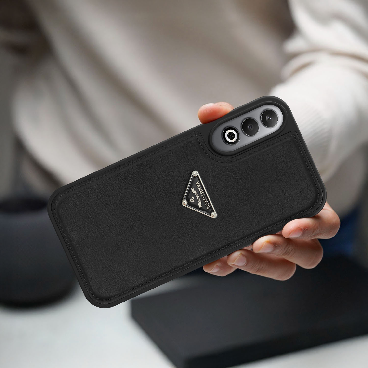 Vaku Luxos ® OnePlus Nord CE4 Nyxen Premium Leather Stitched Soft