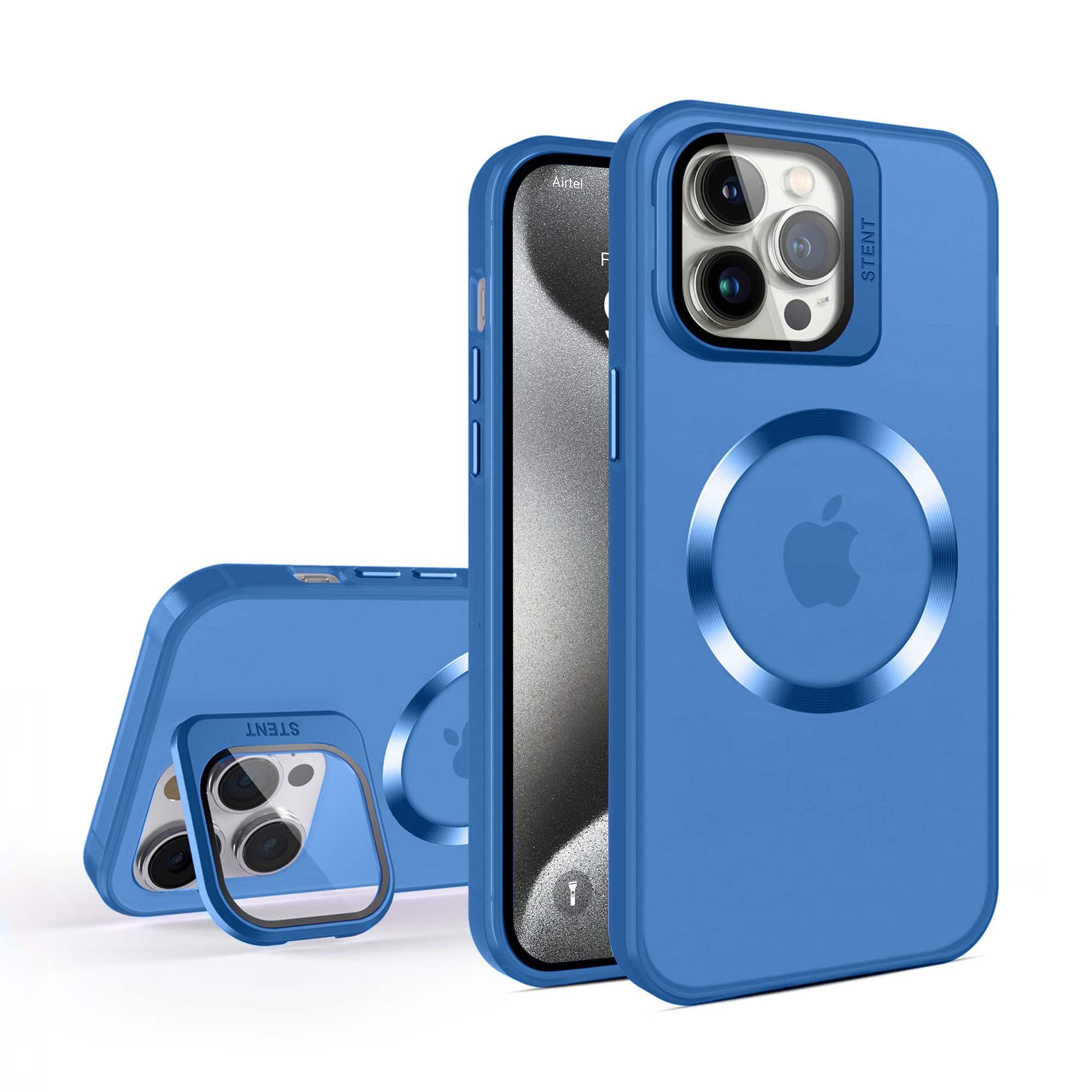 Protezione Fotocamera IPhone Custodia Per IPhone 11, 12, 13, 14, 15, 16 Pro Max Con Anello - Silicone Liquido, Sottile, Protettiva E Anti-Graffio Custodia Slim Con Supporto E Anello Portatile - Foto 3