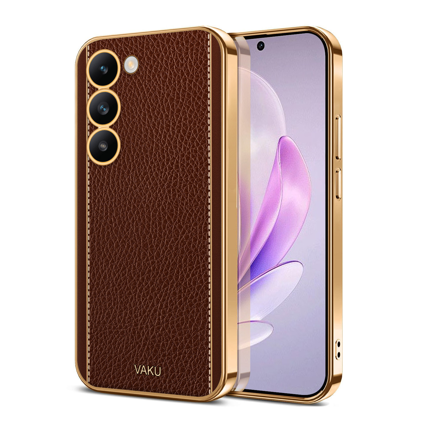 Coque De Téléphone Cuir Texture Diamant Pour Vivo Y200e 5G / Y100 5G – Neuf
