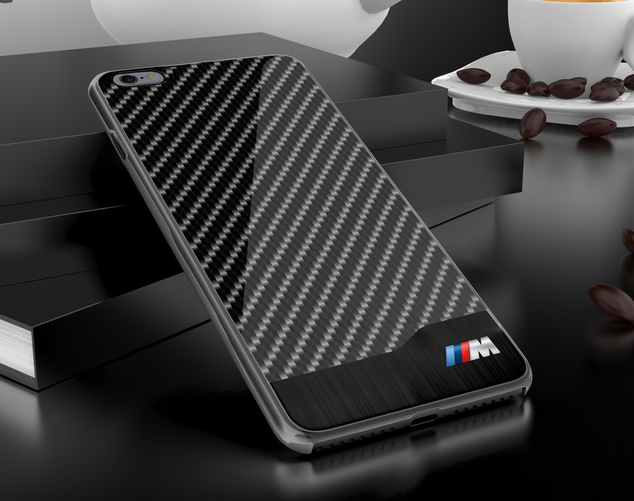 BMW ® Apple iPhone 6 / 6S M SERIES Carbon Fiber + Aluminium Hard Case Back Cover ...
