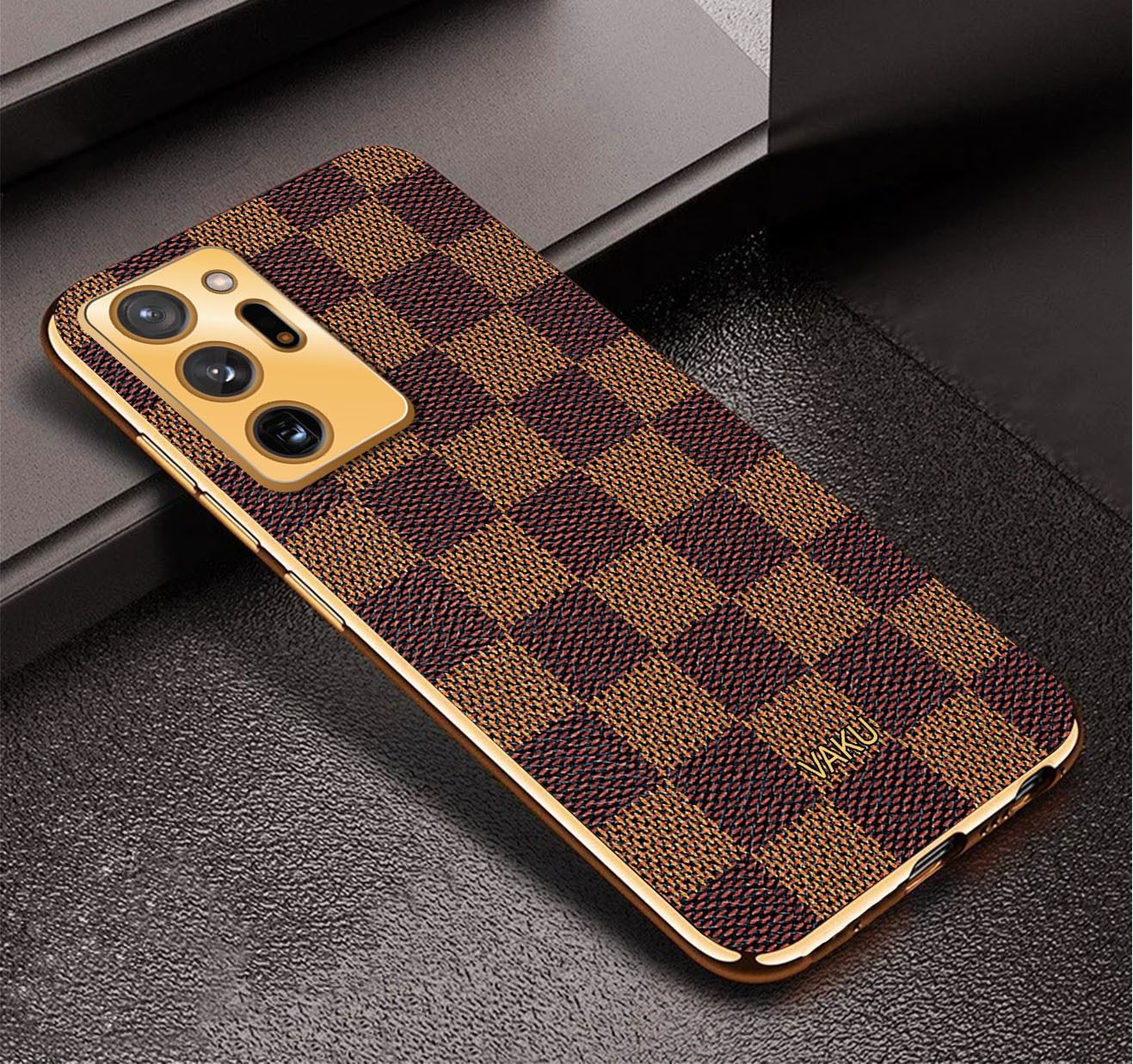lv wallet case brown leather for samsung
