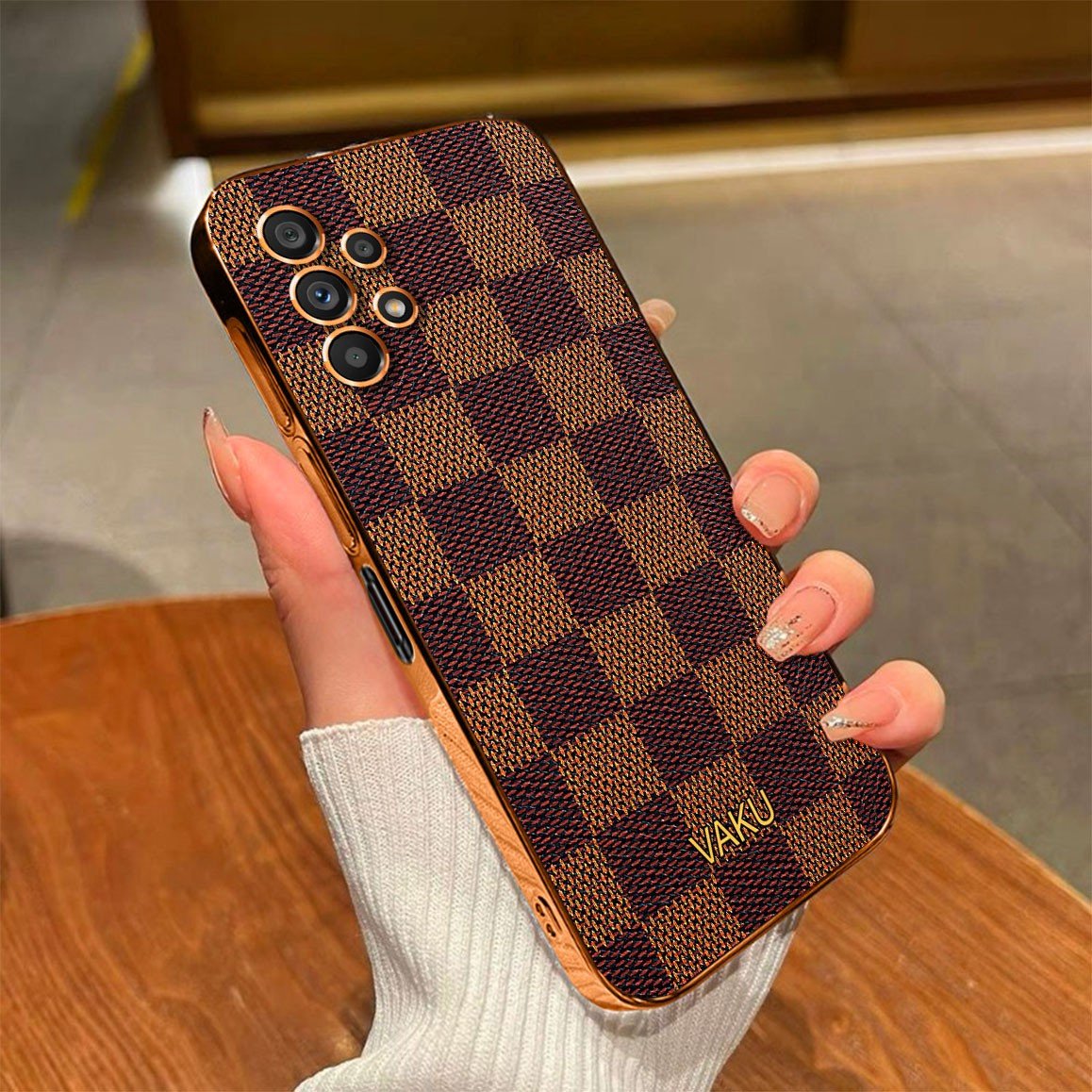Soft LV Leather Back Case Cover For Iphone 13 Pro
