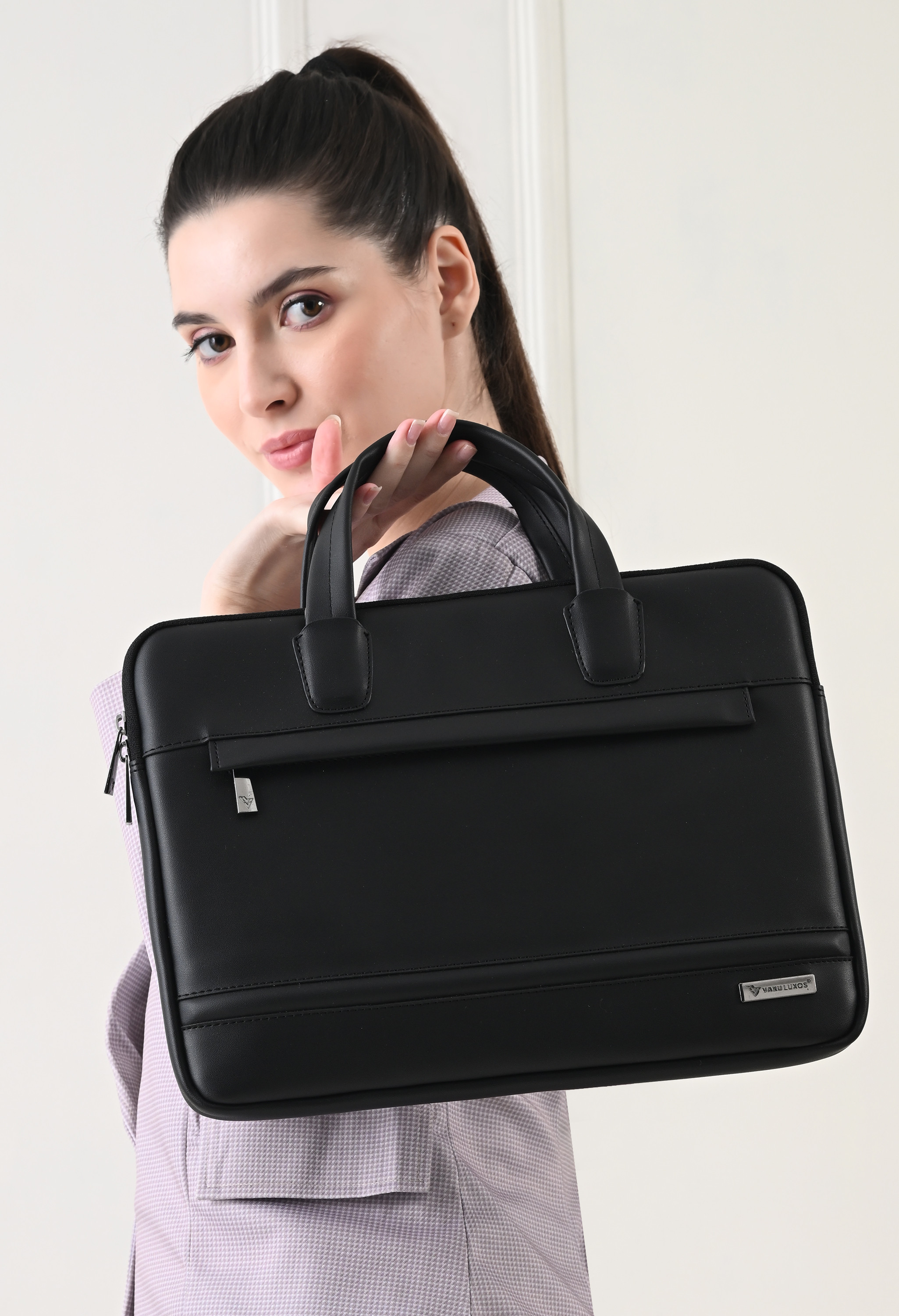 Vaku Luxos ® CASTINO 14 inch Laptop Bag Premium PU Leather Laptop