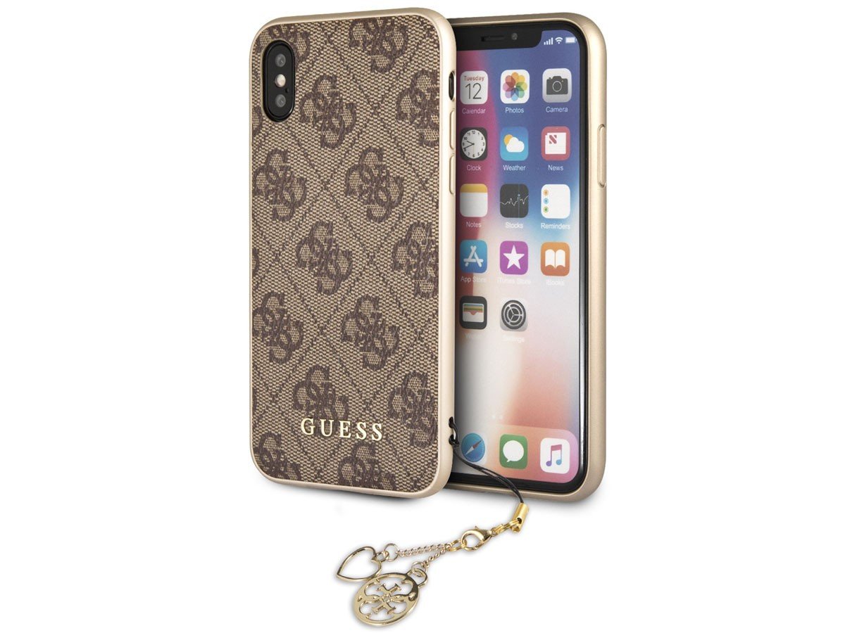 GUESS ® Apple iPhone XS Max Majestic 2K Gold Electroplated Metal Logo ...