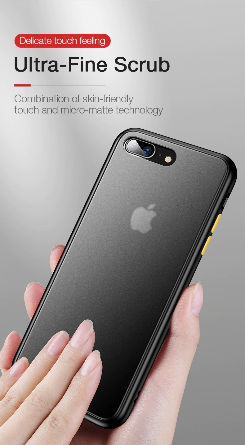 Vaku ® Apple iPhone 7 Plus Translucent Armor Case + Extra Color Buttons