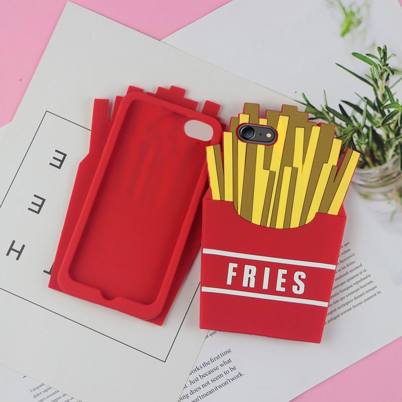 Funny Cases ™ Apple iPhone 7 Cute French Fries Design Ultra-Soft Gel  Silicon Case Back Cover Red + Yellow - iPhone 7 - Apple - Mobile / Tablet -  Screen Guards India