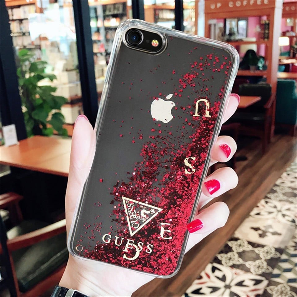 GUESS ® iPhone 8 Timeless Non-Toxic Liquid glitter Case With moving ...
