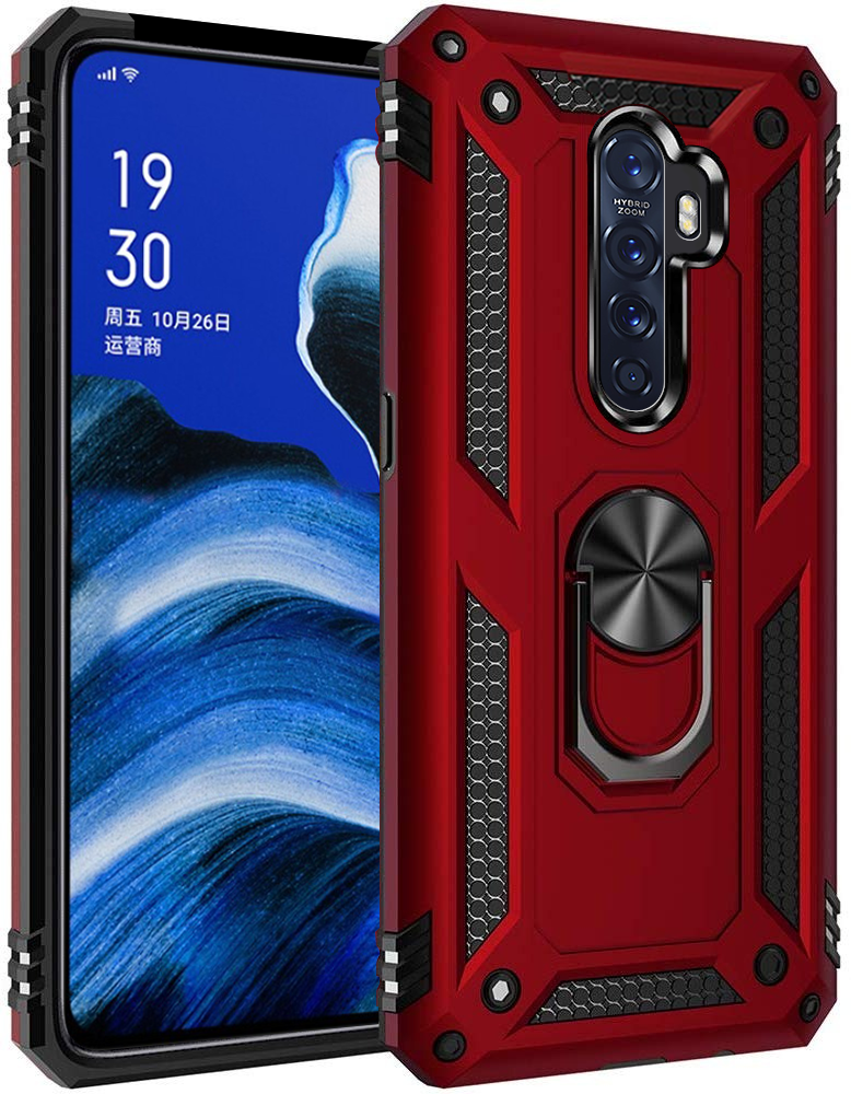 Vaku ® Oppo Reno Hawk Ring Shock Proof Cover with Inbuilt