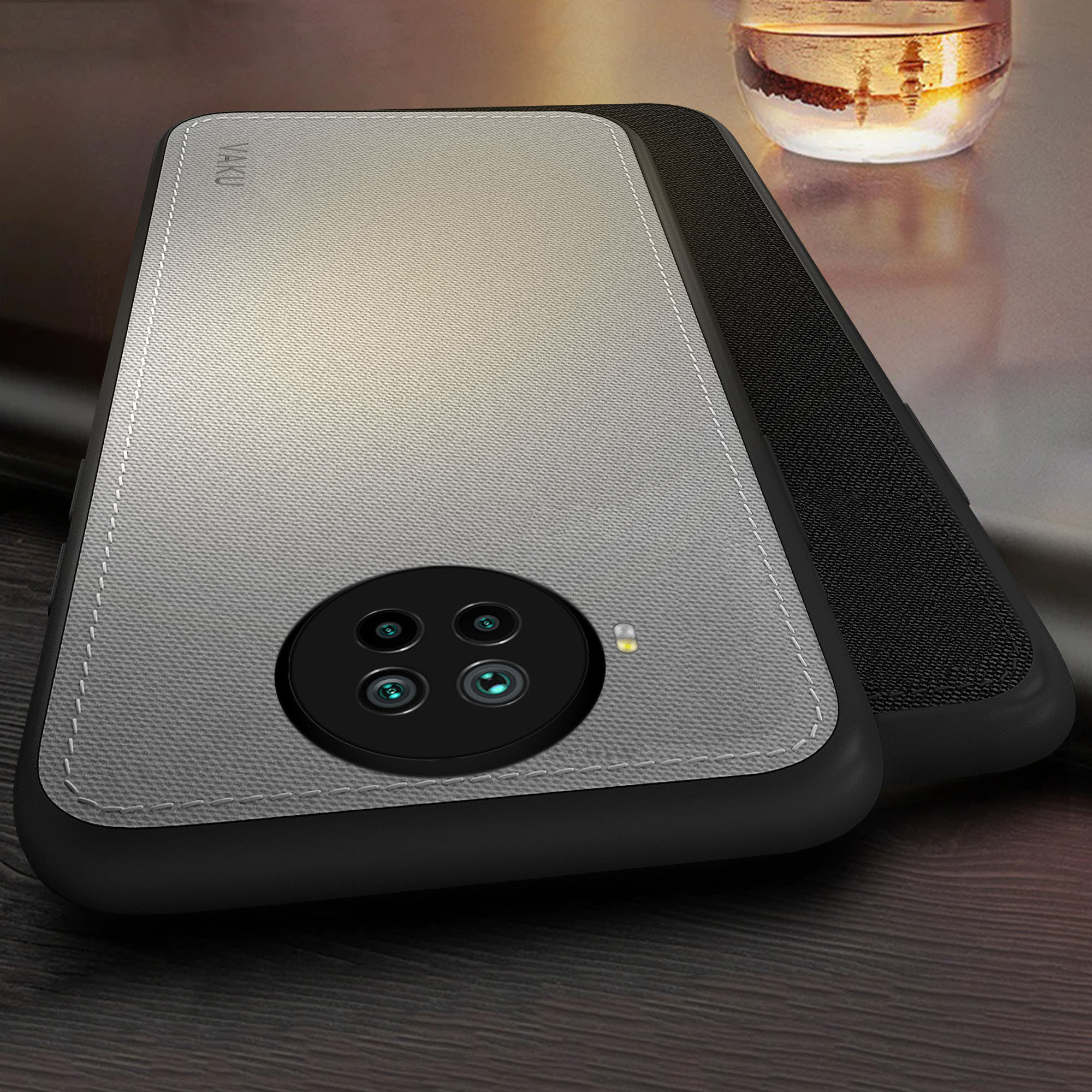 Vaku ® Xiaomi Mi 10i 5G Luxico Series Hand-Stitched Cotton Textile