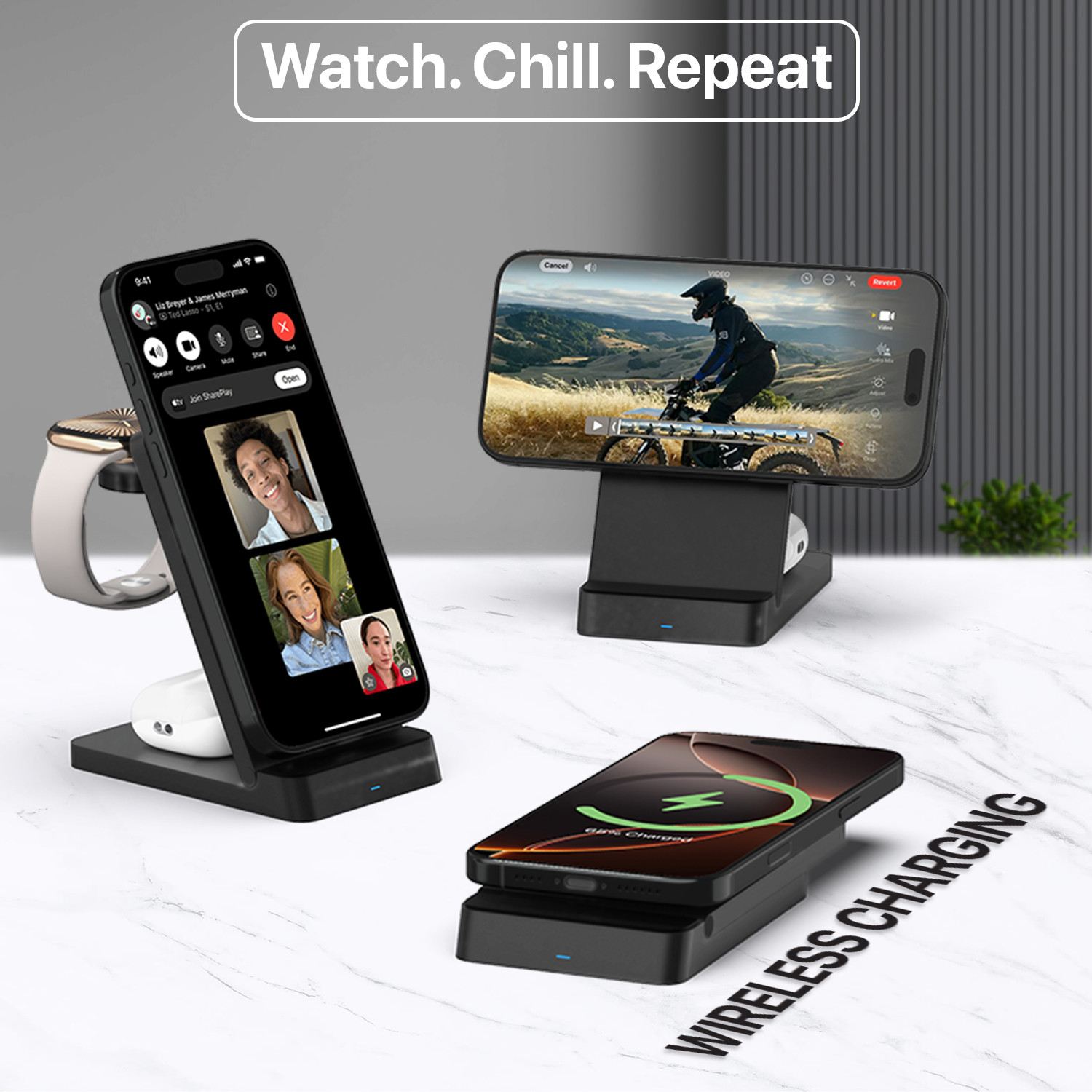 Vaku Luxos ® 23W Nexfold Magnetic Wireless Mag-Safe Charger Dock