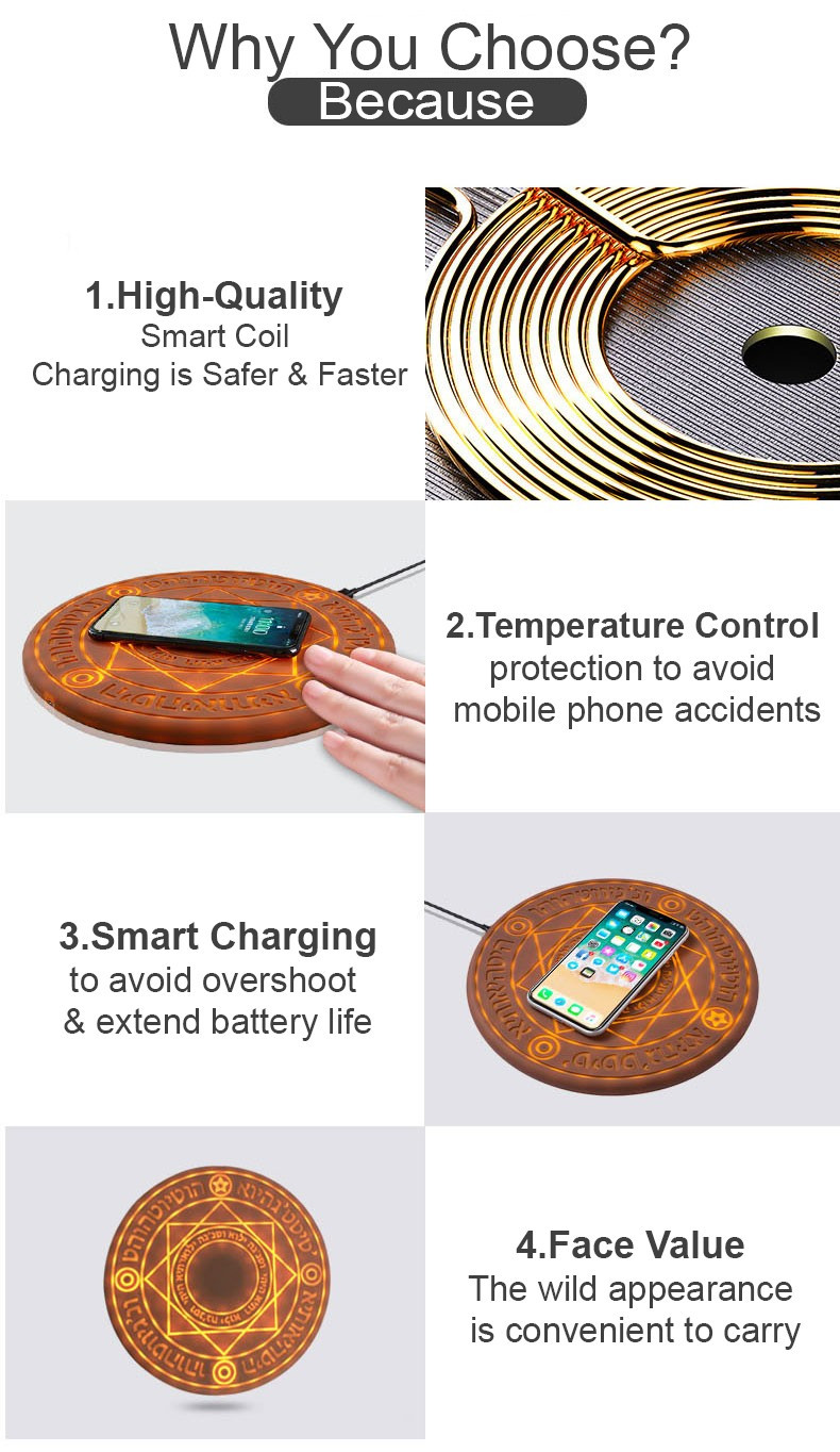 VAKU ® Magic Optical-array Wireless Charger With lucky Feng-Sui