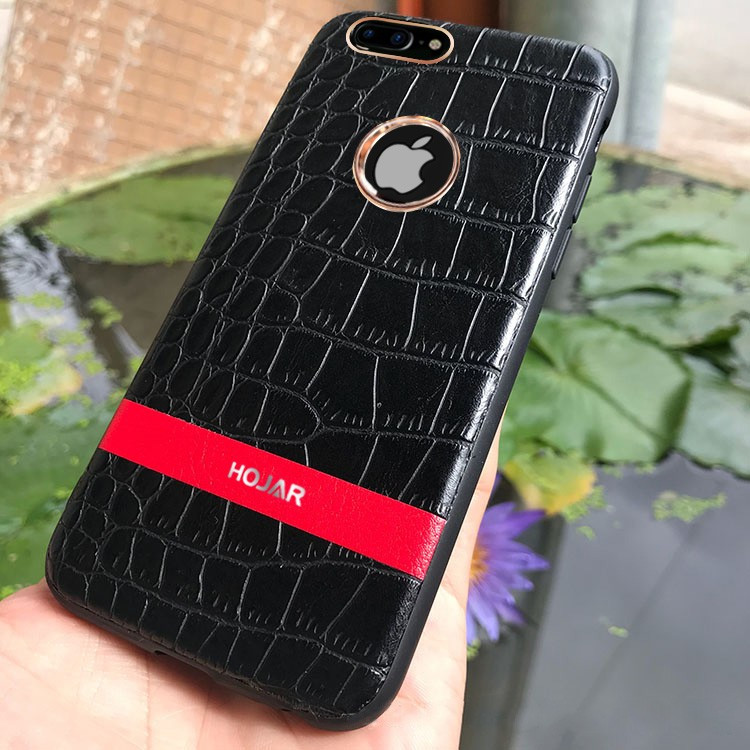 Hojar ® Apple iPhone 7 Plus Stroco Series Crocodile Finish Gold Plated