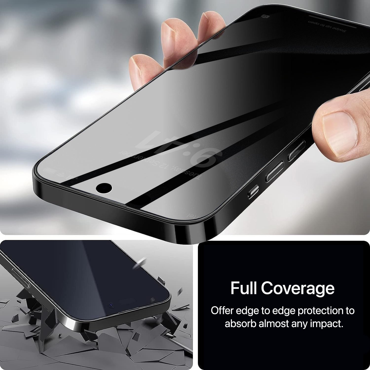 iPhone 15 Screen Protector Anti Peep Spy Privacy–