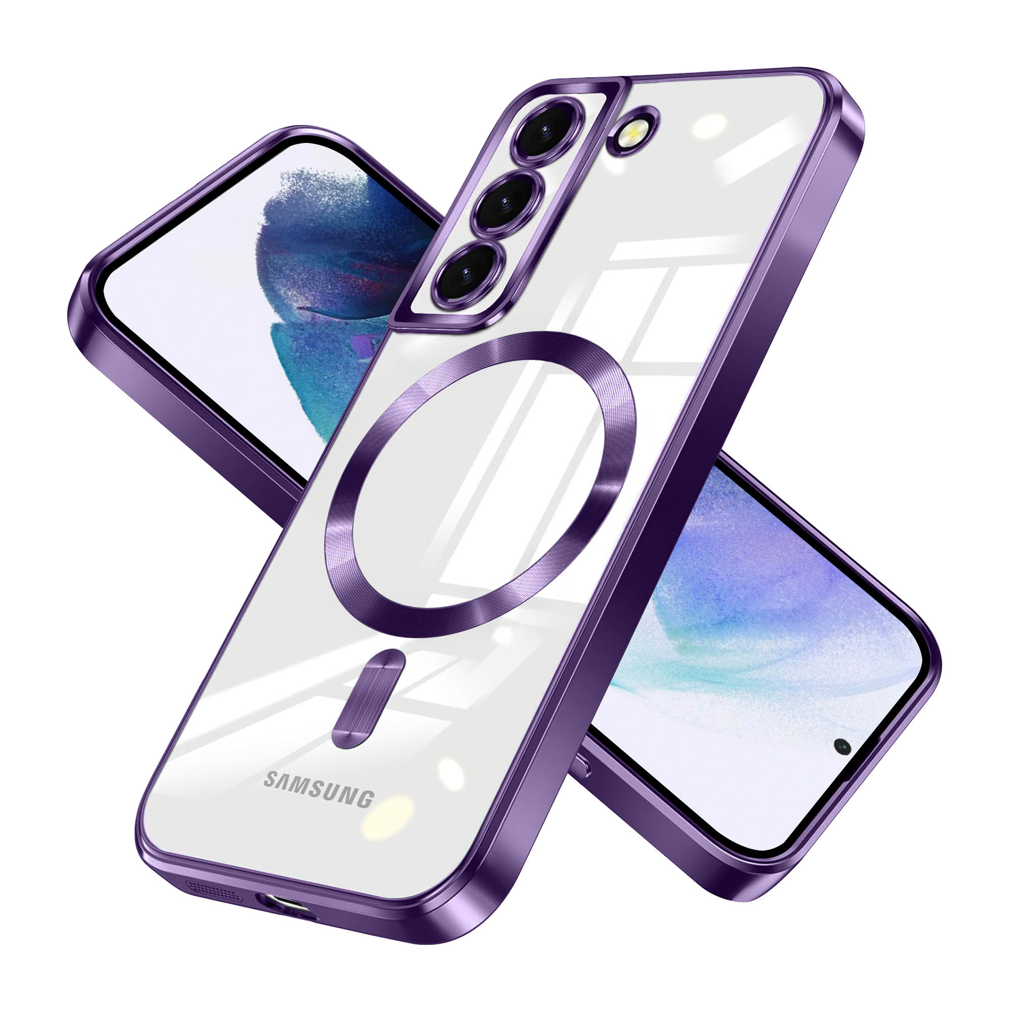 Vaku  Samsung Galaxy S21 Luxury Electroplated Magnetic Magsafe Camera  Protection TPU Back Cover Case - Galaxy S21 - Samsung - Back Cover, Case,  Tempered Glass - Screen Guards India