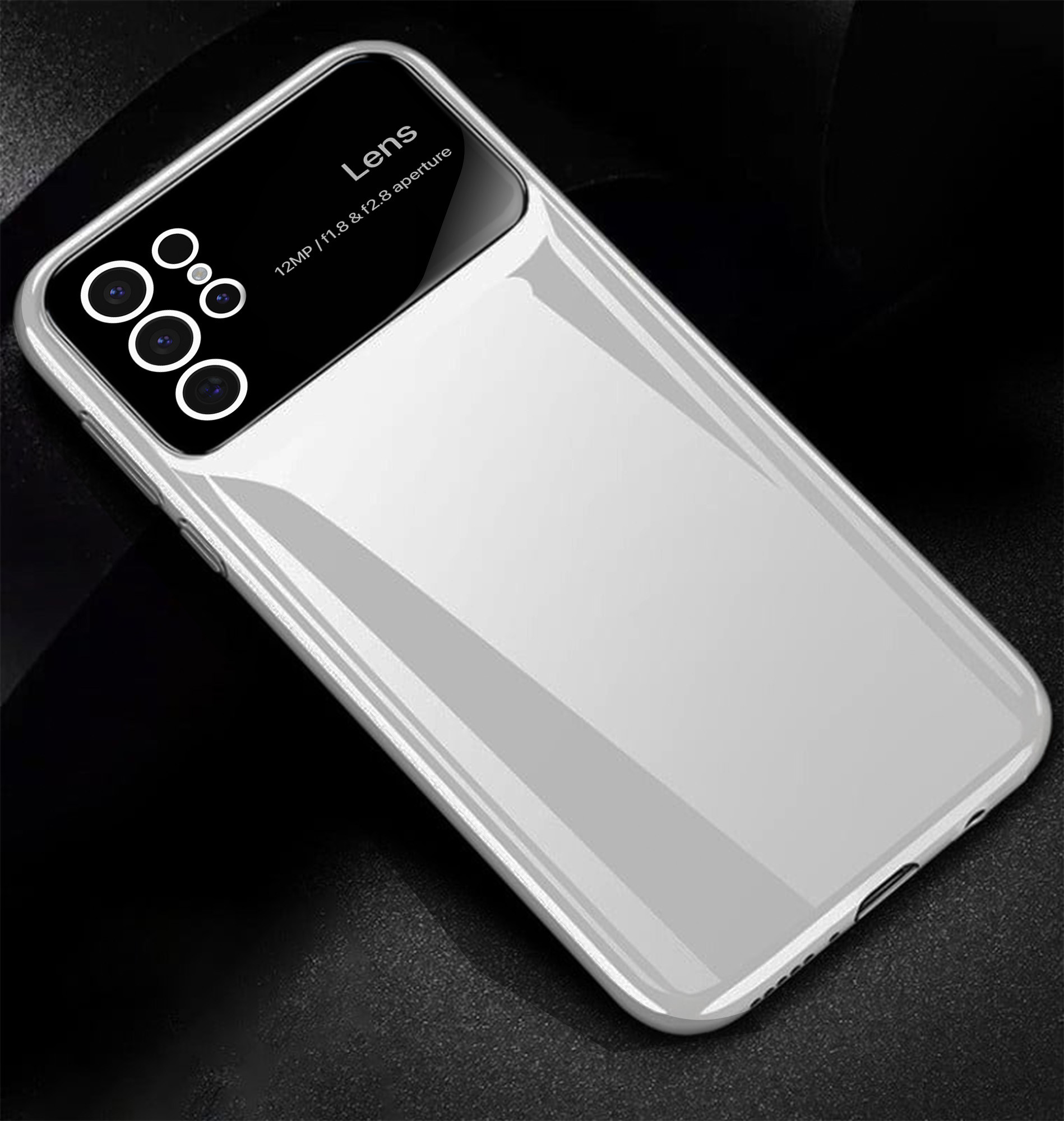 Vaku ® Samsung Galaxy S24 Ultra Polarized Large Window Glass Camera  Protector Dual Layer Shockproof Back Cover