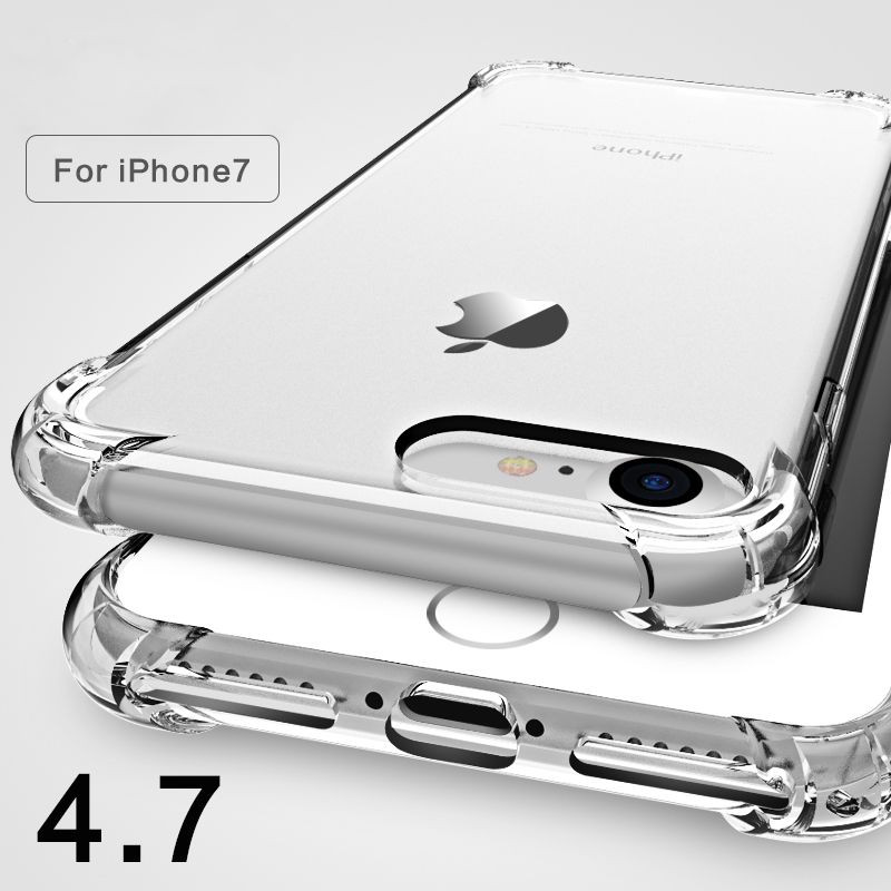 Vaku ® Apple iPhone 7 Gorilla Glass Unbreakable PureView Series Anti-Drop  4-Corner 360° Protection Full Transparent TPE Back Cover - iPhone 7 - Apple  - Mobile / Tablet - Luxurious Covers