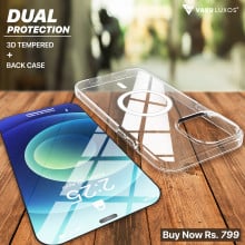Vaku ® 2in1 Combo MAG-PRO CLEAR case for iPhone 12 mini with Magsafe Wireless Charging Support and Dust filter Tempered Glass