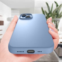 eller santé ® Apple iPhone 15 Plus Liquid Silicone Slim Protective Shockproof Phone Back Cover with Anti-Scratch Microfiber Lining