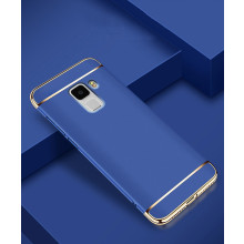 Vaku ® Samsung Galaxy A8 Plus Ling Series Ultra-thin Metal Electroplating Splicing PC Back Cover