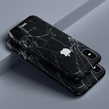 Vaku ® Apple iPhone X / XS Black Marble Designer Print Back Cover