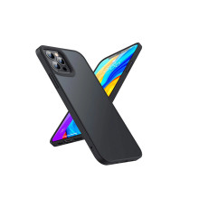 VAKU ® For Apple iPhone 12 Frosted Armor Case + Vibrant Color Buttons Back Cover