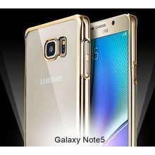 MeePhone ® Samsung Galaxy Note 5 Noble Series Metal Electroplating Bumper Transparent Back Cover