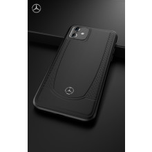 Mercedes Benz ® Apple iPhone 11 Urban Collection Genuine Smooth Leather Back Cover