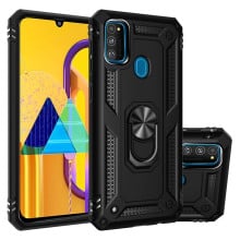 Vaku ® Samsung Galaxy M30S Hawk Ring Shock Proof Cover with Inbuilt Kickstand