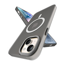 Vaku Luxos ® Apple iPhone 14 San Mag-Pro Frosted TPU Camera Metal Ring Case Back Cover