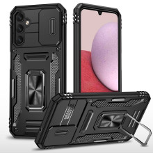 Vaku ® Samsung Galaxy A15 5G Aegis Armor Slide Camera Protection Magnetic Ring Holder Kickstand Back Cover