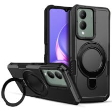 Vaku ® Vivo Y17s Astor Military Grade Armor Protective Case with Ring Bracket Kickstand Back cover